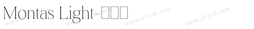 Montas Light字体转换